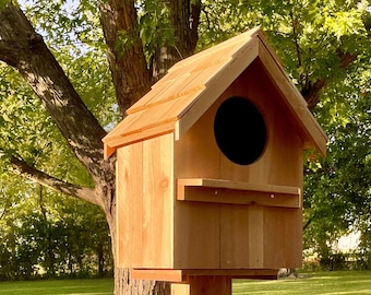 Large Owl House, Owl Nesting Box, Cedar with Shake Shingled Roof, Barred Owl, Barn Owl Box, Effective rodent control, Salt River, ships free