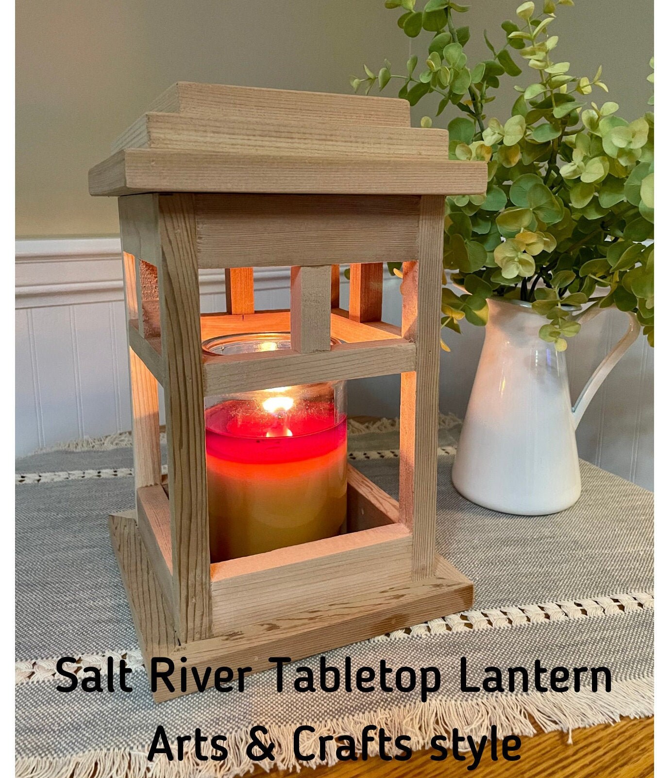 Rustic Wooden Tabletop Lantern Cedar Wedding Lantern Etsy
