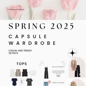 2025 Casual and Trendy Spring Capsule Wardrobe | Pre-styled Outfits | Women&#39;s Capsule | Capsule Wardrobe Guide | Spring Fashion