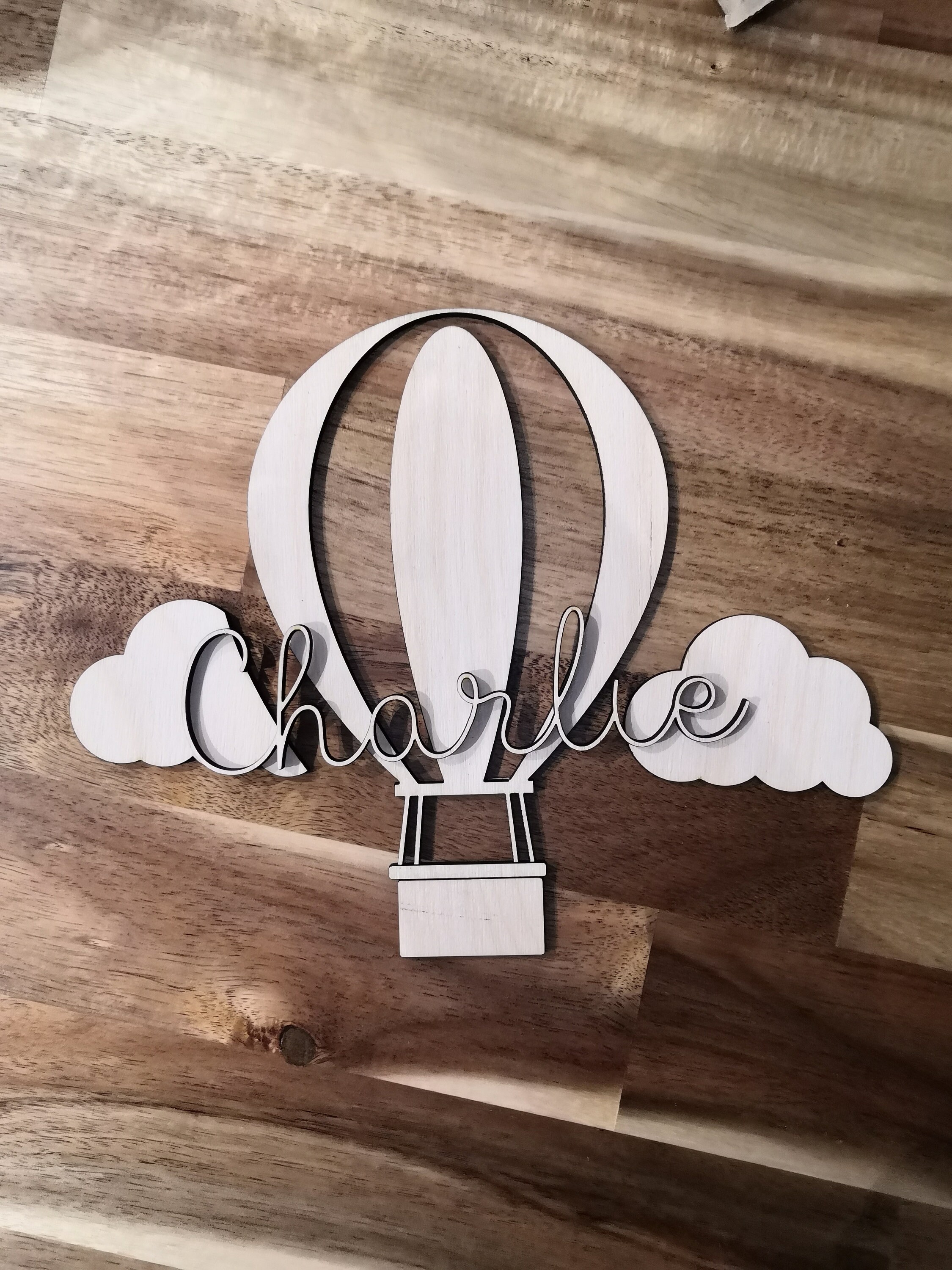 Modèle Charlie-Plaque de Porte Montgolfière