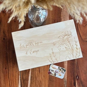 Boîte à bijoux personnalisée en bois - Maman - My Pretty Little Store