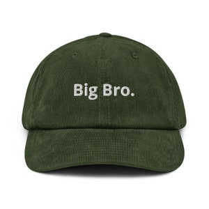 Big Brother Corduroy Olive Green Baby Kids Adult Mens Cap | Baby Toddler | Baby shower gift | Baby boy gift | Baby announcement Pregnancy