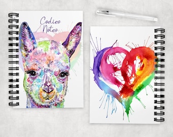 A5 personalised Alpaca lover note book great gift for birthdays, annivesary, valentines - mum, niece, aunt, daughter girl journal