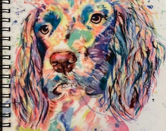 A5 personalised Springer Spaniel note book perfect gift for anyone who loves dogs or dog owner