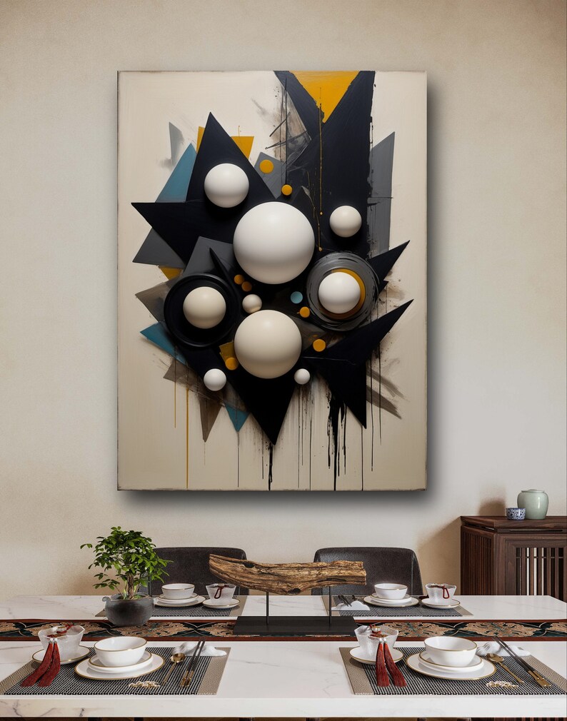 Abstract Painting Wall Art, Classy Home Decor Canvas, Modern Artwork ...