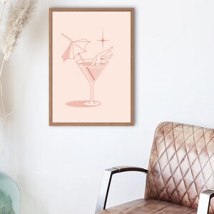 Impresión de cócteles antiguos, póster de cócteles antiguos, arte de pared de bar, impresiones de arte de carritos de bar clásicos, impresión retro, accesorios de bar