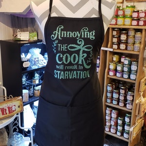 Funny Kitchen Apron: Annoying the Cook Will Result in Starvation