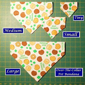 Dog/Cat Bandana-Girl Scout Cookies/animal bandana for your mascot/over-the-collar(collar not included)