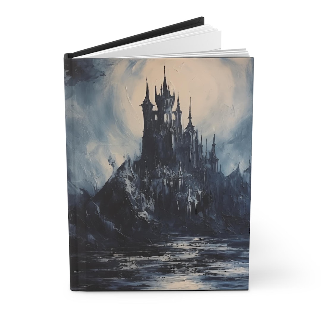 Gothic Notebook With Castle Cover, Ruled Line Journal, Seaside Castle ...