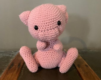 Handgjord Virkad Mew Amigurumi