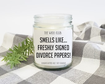 Divorce Gift Candle: Smells Like Freshly Signed Divorce Papers
