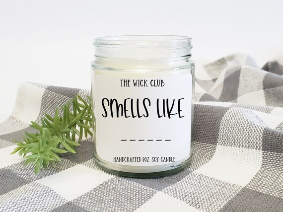 Custom "Smells Like" Christmas Gift Candle, Personalized Message