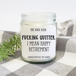 Cadeau de retraite amusant, Vous êtes à la retraite, Bougie de retraite pour collègue, Au revoir à un ami au travail, Putain de renoncement, Bonne retraite, AF à la retraite