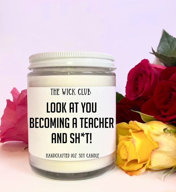 New Teacher Gift, Congrats Teacher Soy Candle