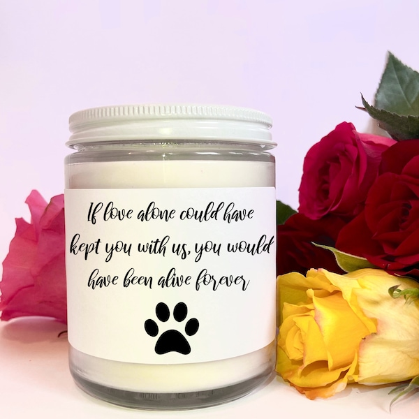 Pet Memorial Candle: Dog Remembrance Gift