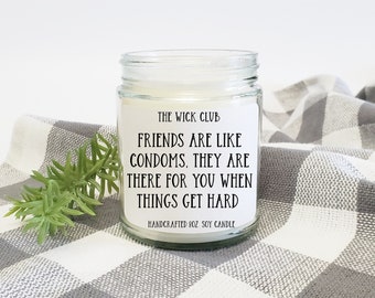 Vela de la amistad divertida: regalo de cumpleaños para tu mejor amiga, cera de soja
