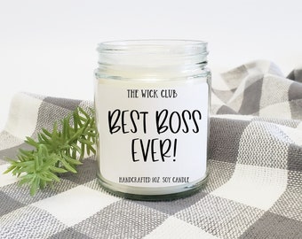 Best Boss Ever Candle, Staff Appreciation Gift, Soy Wax
