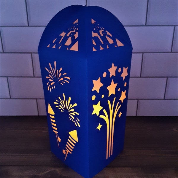 4th of July Fireworks Lantern SVG for Cricut or Silhouette