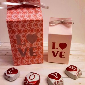 Valentine's Day Milk Carton Treat Box SVG file - LOVE
