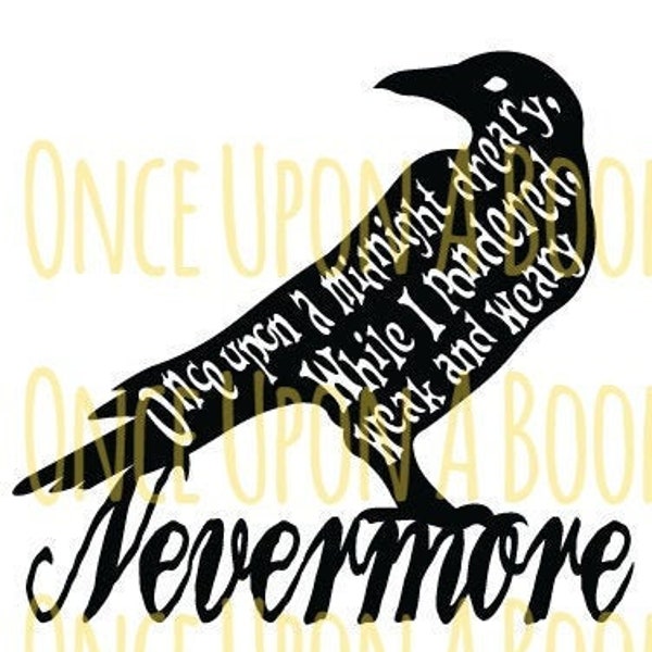 Edgar Allan Poe Raven - Nevermore SVG