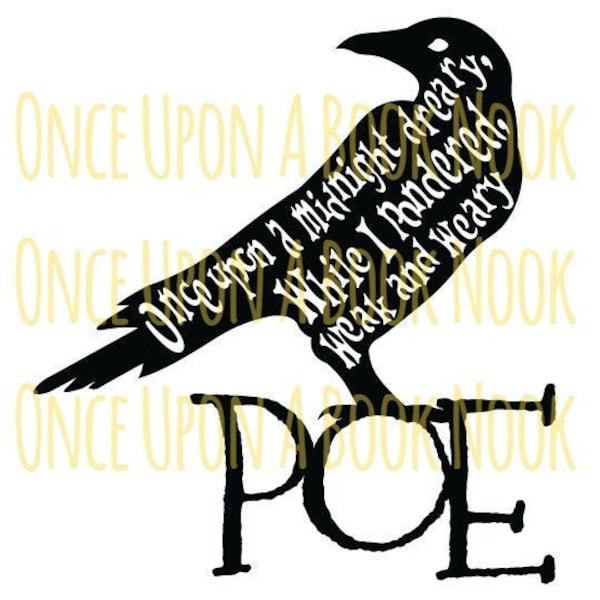 Edgar Allan Poe Raven SVG