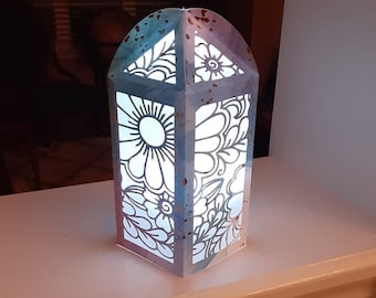 Spring Flower Lantern SVG for Cricut or Silhouette