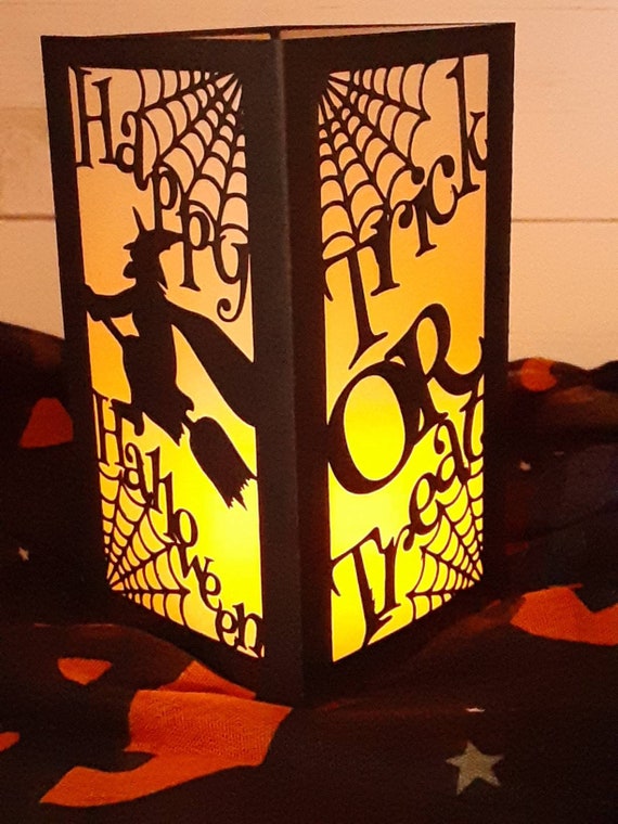 Halloween Centerpiece Lantern SVG Template | Etsy