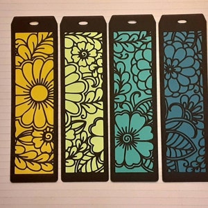 Flower Bookmark SVG & DXF bundle for Cricut and Silhouette