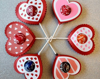 Valentine Lollipop Heart Holder SVG: Kids DIY Craft (PDF)
