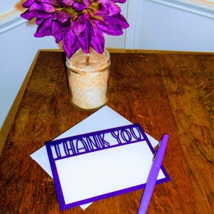 Dank u opmerking & envelop SVG sjabloon gesneden bestand voor Cricut, silhouet