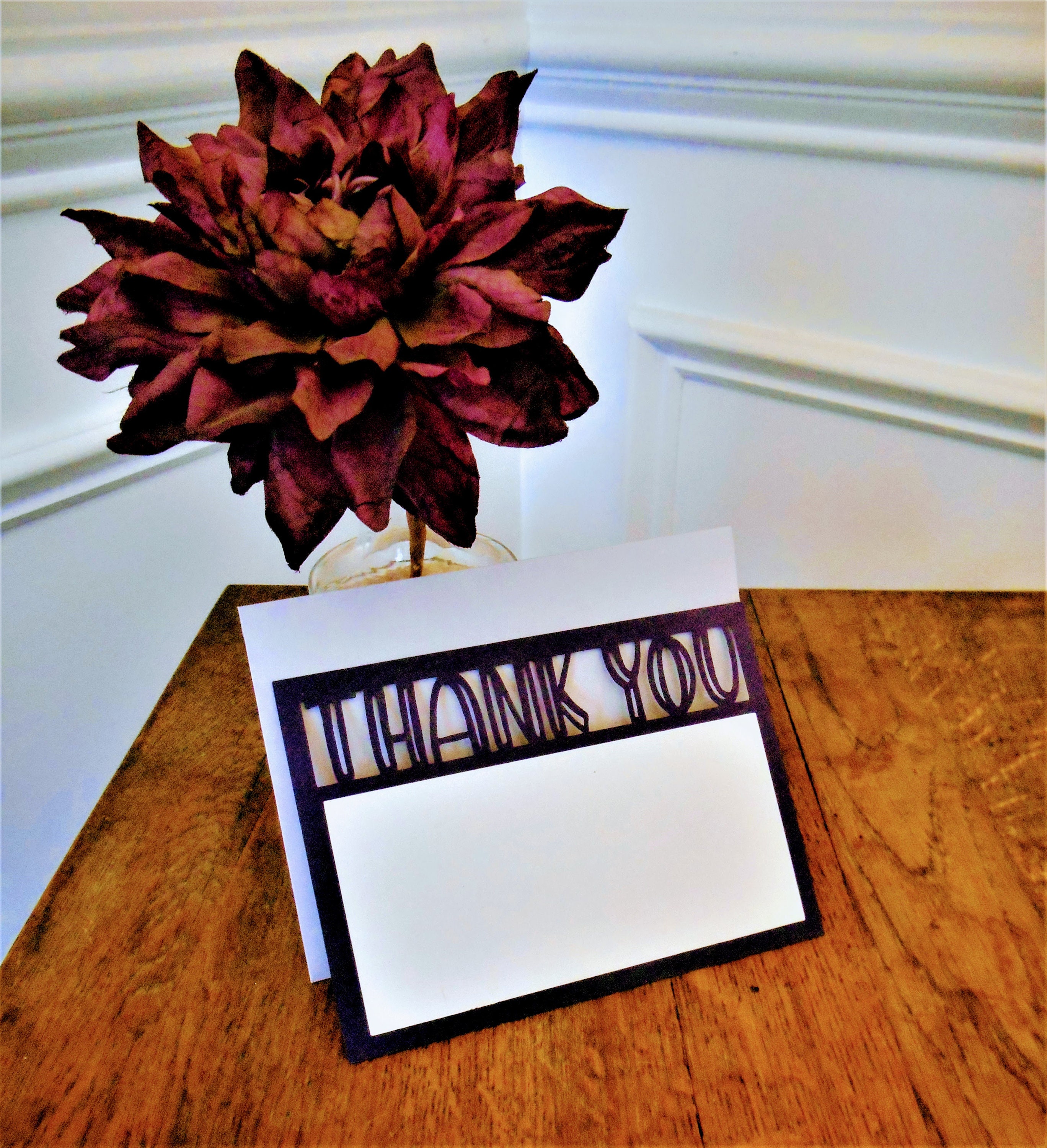 Thank You Note & Envelope SVG Template Cut File for Cricut Etsy