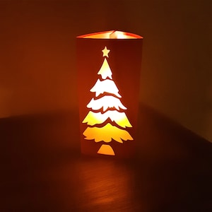 Christmas Tree Paper Lantern SVG Cricut Template