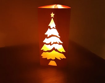 Christmas Tree Paper Lantern SVG Cricut Template