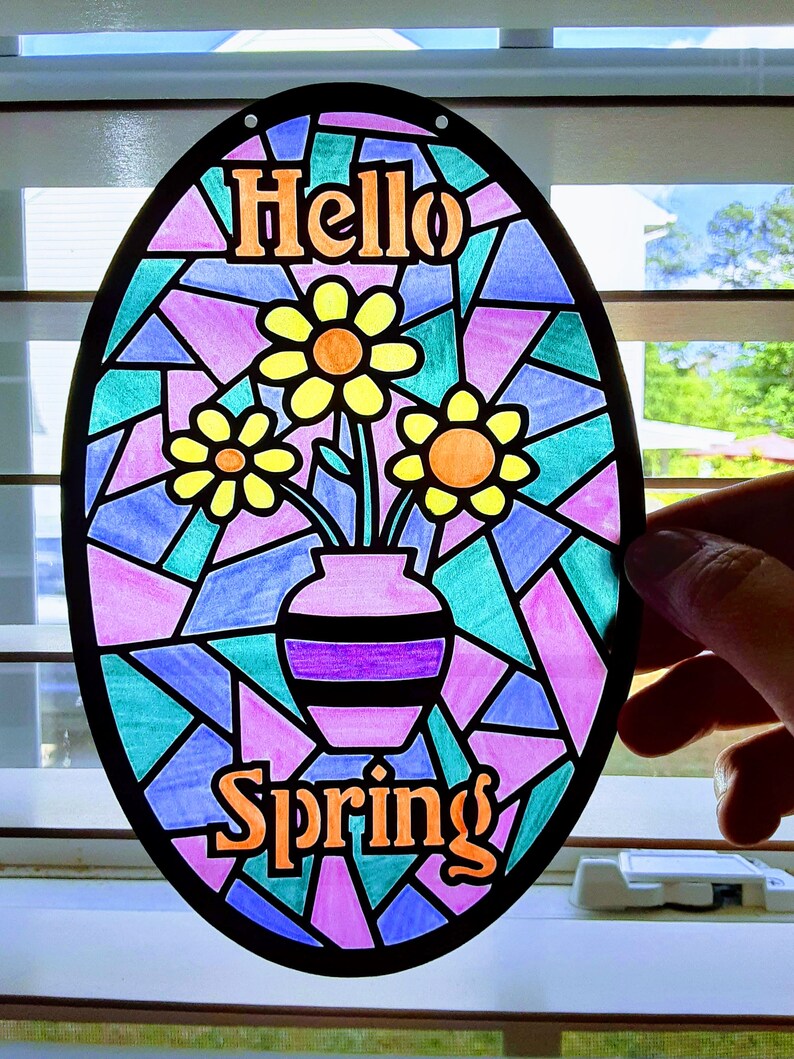 DIY Spring Suncatcher SVG File for Cricut or Silhouette Etsy Canada