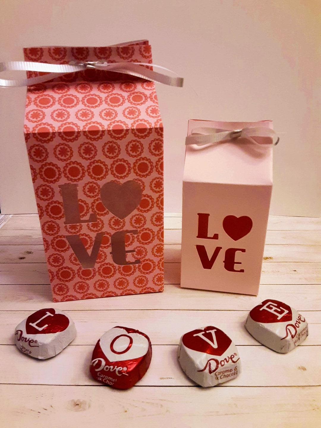 Valentine's Day Milk Carton Treat Box SVG File LOVE Etsy