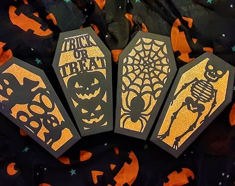 Halloween Scary Coffin Treat Boxes SVG Cut File