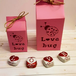 Valentine's Day Milk Carton Treat Box SVG file - Love Bug