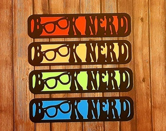 Book Nerd with Glasses Bookmark SVG and DXF file