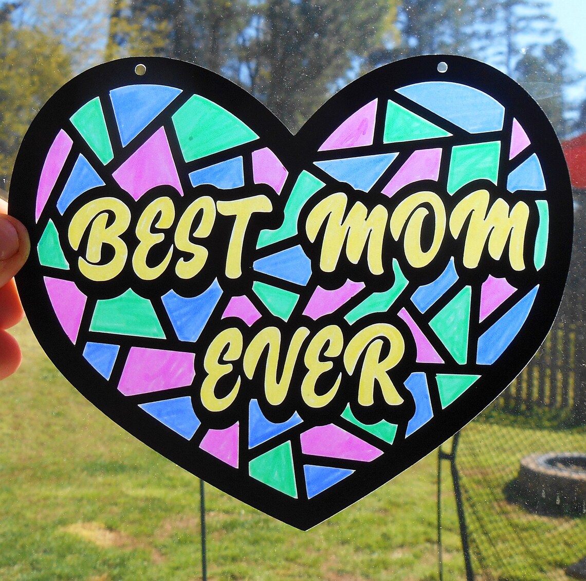DIY Mothers Day Suncatcher SVG File for Cricut or Silhouette Etsy UK