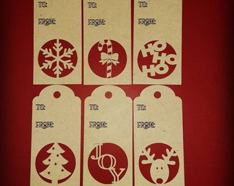 Christmas Gift Tags SVG DXF PNG Cut File