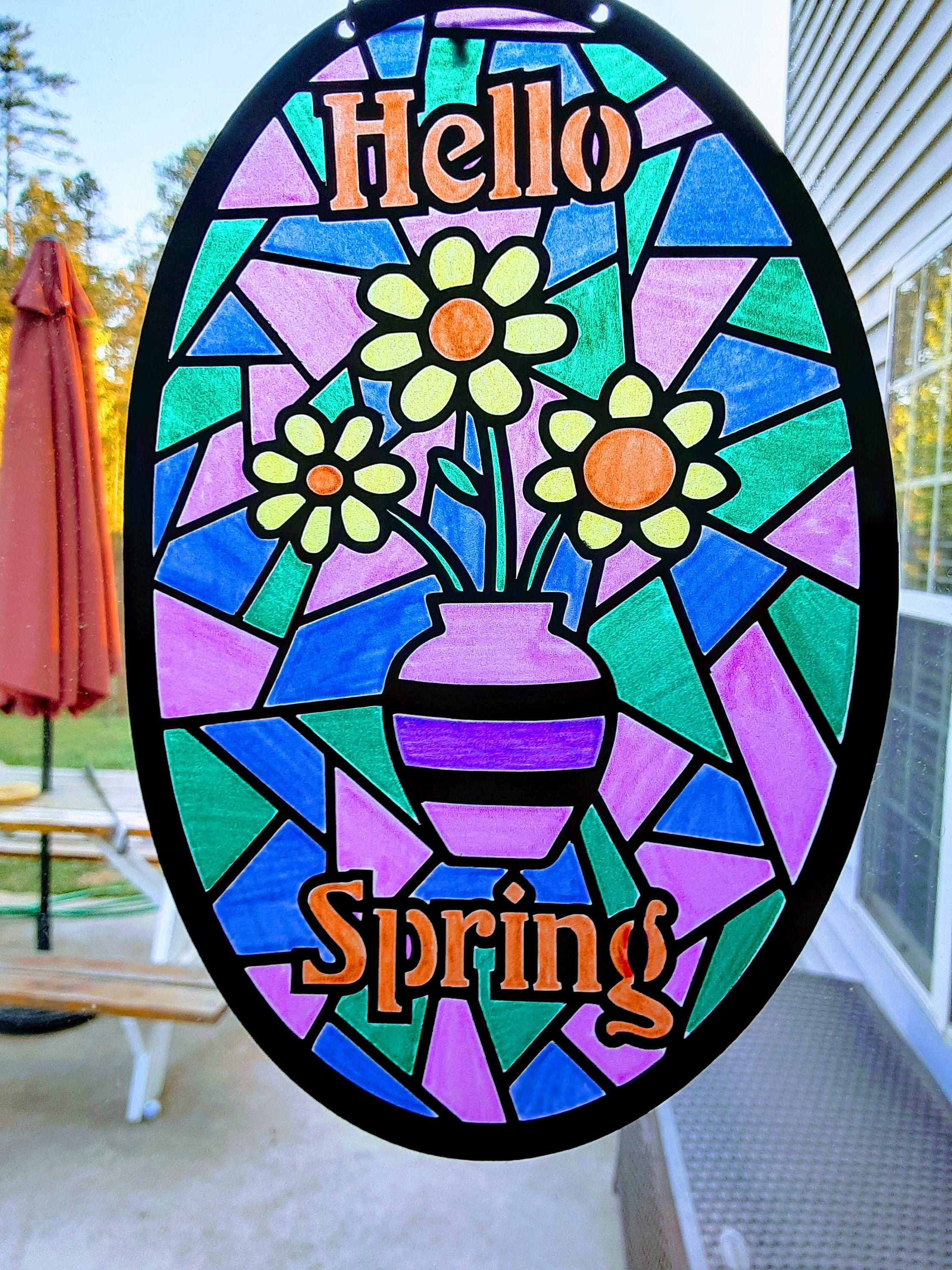 DIY Spring Suncatcher SVG File for Cricut or Silhouette Etsy UK