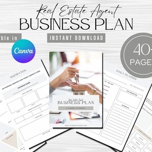 Business Plan Vorlage | Makler Business Plan | Makler Geschäftsvorschlag | Agent Business Plan | Immobilien Planer | Brandstempel