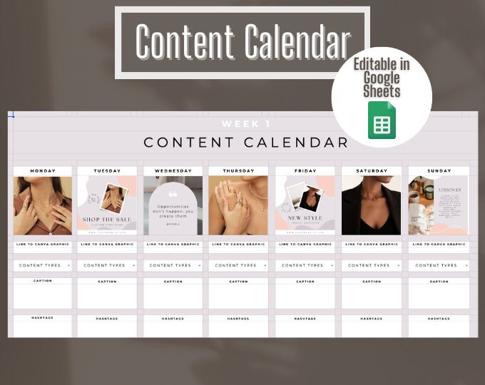 Content Creator Bundle | Social Media Templates, Calendar, Guide (canva ...