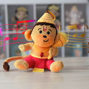 MODI TOYS - Baby Hanuman Mantra-singing Hindu Plush Toy (Small - 7 inch)