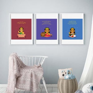 MODI TOYS - Digital Wall Prints - Devis Bundle - Laxmi Devi Durga Devi Saraswati Devi (Digital Download Only) Wall Decor