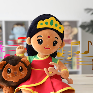 MODI TOYS - Durga Devi mantra-zingende hindoe knuffel (medium - 11 inch) - maatwerk beschikbaar