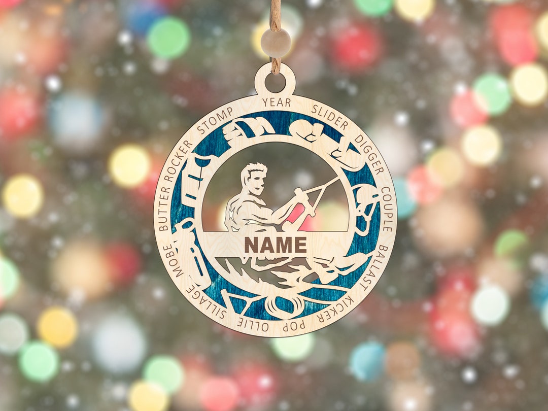 Wakeboarder Christmas Ornament, Water Sports Christmas Ornaments