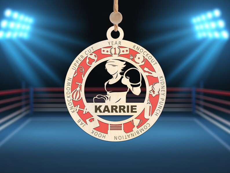 Personalized Female Boxing Christmas Ornament Boxer Gift - Etsy