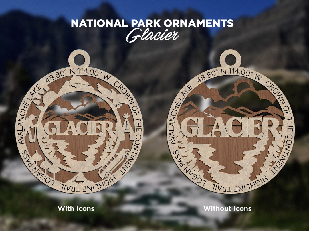 Glacier National Park Christmas Ornament, Travel Ornament, Vacation