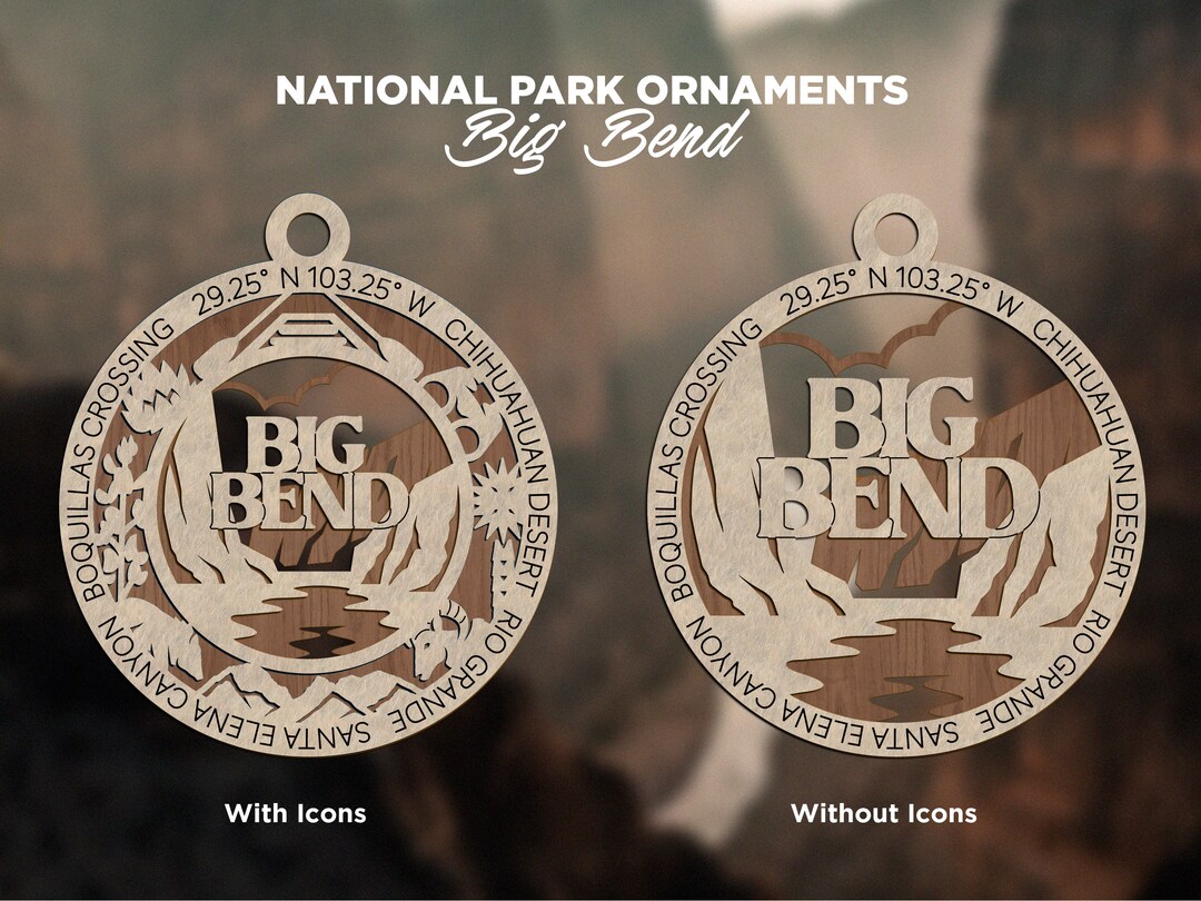 Big Bend National Park Christmas Ornament, Travel Ornament, Vacation Keepsakes, Handmade